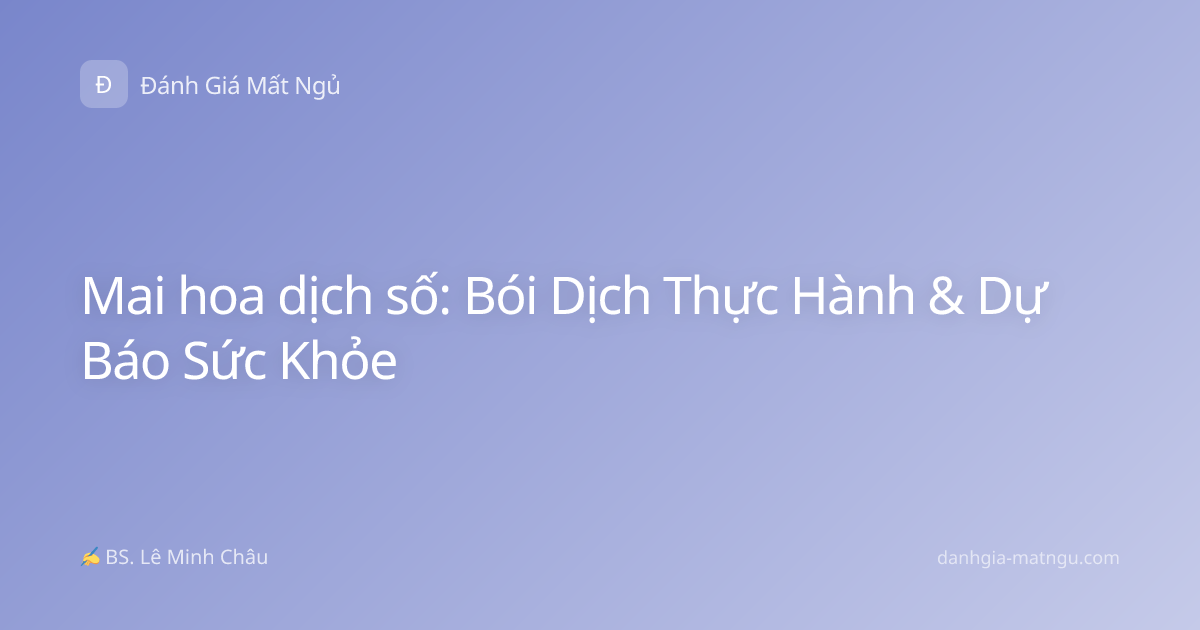 Mai hoa dịch số: Bói Dịch Thực Hành & Dự Báo Sức Khỏe