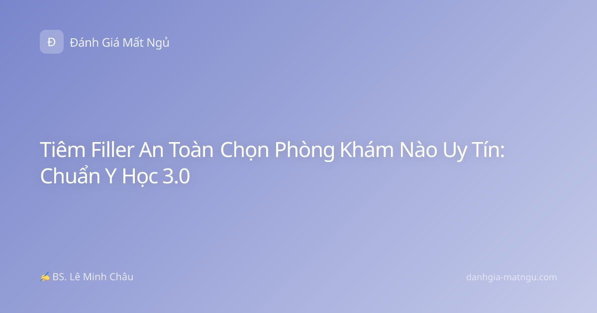Tiêm Filler An Toàn Chọn Phòng Khám Nào Uy Tín: Chuẩn Y Học 3.0